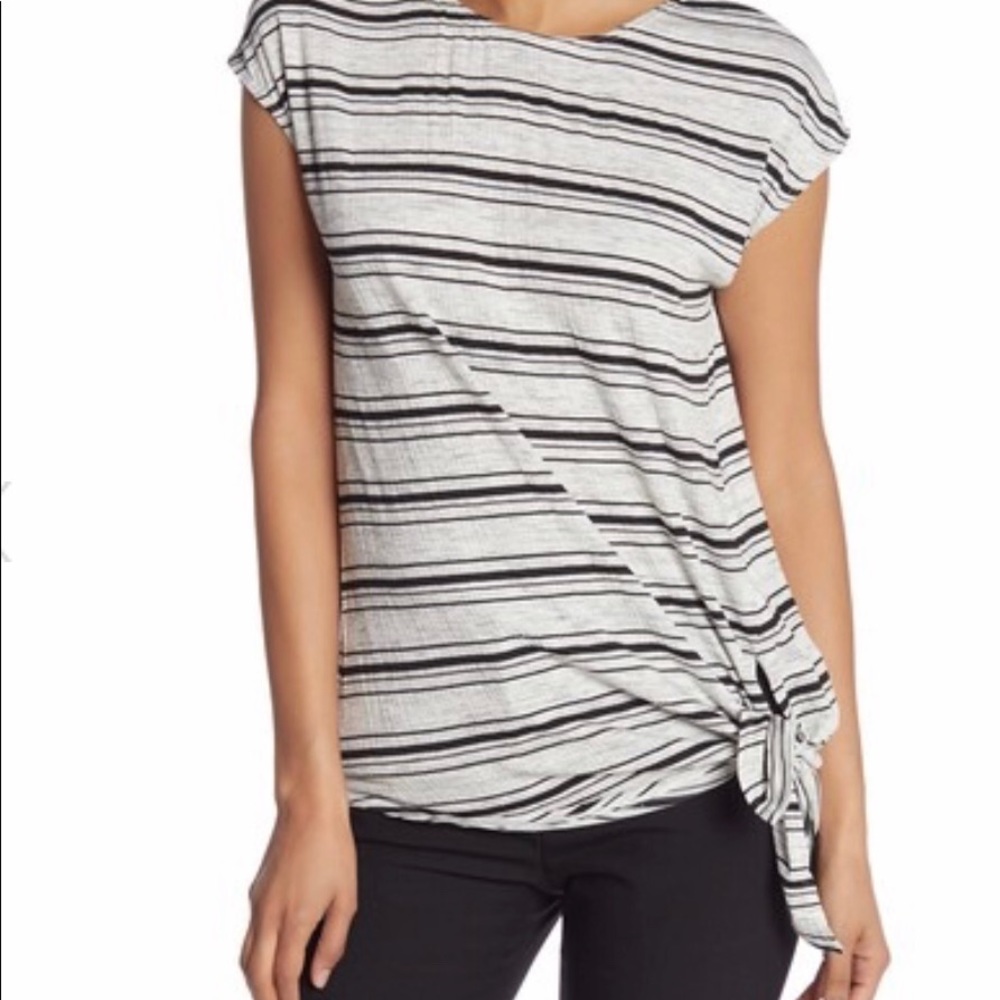 NWT Max Studio stripe short sleeve top